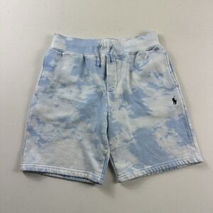 Polo Ralph Lauren Cloud Tie-Dye-Print Fleece Short Youth Boys Medium Blue